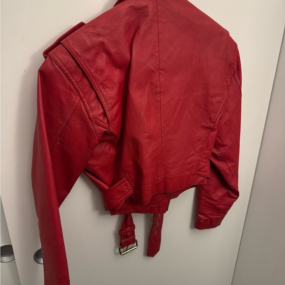 Red Leather Jacket - Picture 4 of 6